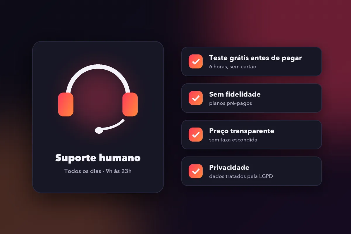 Equipe de suporte Cinemus atendendo clientes de IPTV pelo WhatsApp